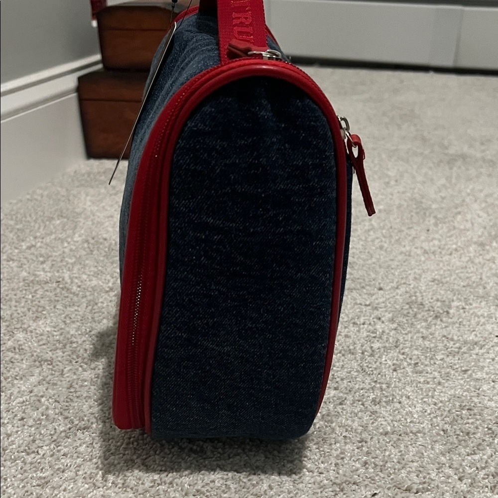 True Religion Denim and Red Toiletry Bag - Picture 4 of 5